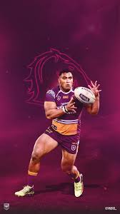Tevita Pangai Jnr Artwork Brisbane Broncos Nrl Broncos Rugby League