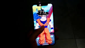 Bright, flashy aura surrounds the cartoon super hero. Dragon Ball Z Live Wallpaper Iphone X