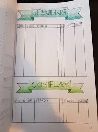 Bullet Journal Spending Log Cosplay Spending Log Bujo Habit Tracking Bullet Journal For Cosplay Bullet Journal 101 Bullet Journal Inspo Bullet Journal