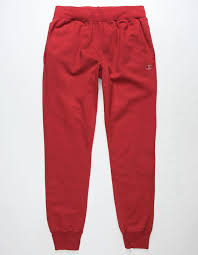 Black And Red Joggers Mens Champion Reverse Weave Red Mens Jogger Pants Red 340519300 Red Joggers Denim Jacket Fashion Jogger Pants