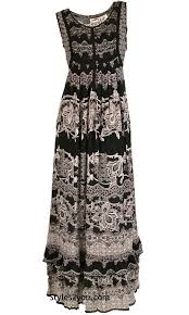 Noble Woman S Boho Hippy Maxi Dress Black White Bila Dresses Bila Clothing And Apparel Ladies Bohemien Maxie Dresses For Woman Ks240blk Bila Clothing Maxi Dr Hippie Maxi Dress Womens Dresses