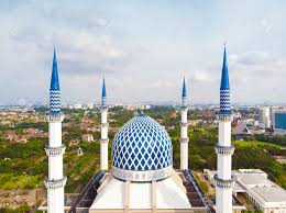 Show location of blue mosque in shah alam in google maps. Drone View Of Masjid Sultan Salahuddin Abdul Aziz Shah Or Blue Stock Photo Picture And Royalty Free Image Image 115320204