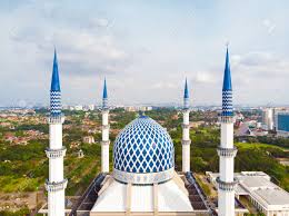 Capt.dell_a380the kuala lumpur tower is a communications tower located in kuala lumpur, malaysia. Drone View Of Masjid Sultan Salahuddin Abdul Aziz Shah Or Blue Stock Photo Picture And Royalty Free Image Image 115320204