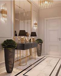 The foyer of the house is to the left, between two arches, and the garage is at the far right, at the end of the hall. Interior Design Hallway In 2020 Home Entrance Decor Interior Design Hallway Hall Decor