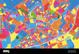 New Braunfels Zoning Map Colorful Vector Map Of New Braunfels Texas Usa Art Map Template For Selfprinting Wall Art In Landscape Format Stock Vector Image Art Alamy