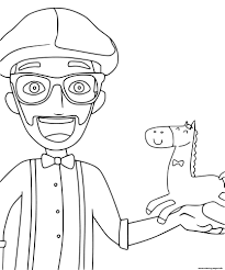 Check spelling or type a new query. Blippi With A Horse Toy Coloring Pages Printable