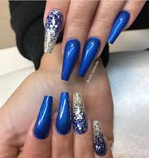 We await various nail designs. 60 Trendy Sparkle Acrylic Coffin Nails Design With Glitters Inspiration Stiletto Nails Designs Nail Designs Blue Acrylic Nails