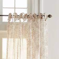 Westport Floral Tie Top Cottagecore Sheer Window Curtain Panel Elrene Home Fashions In 2021 Panel Curtains Elrene Home Fashions Tie Top Curtains