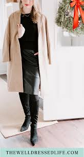 I don't know how anyone rides a bike in this thing. How To Wear A Faux Leather Skirt To Work 3 Ways