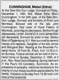 Obituary for Mabel Edna CUNNINGHAM (Aged 94)