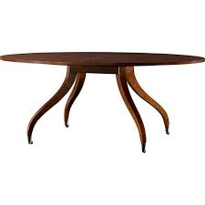 Not satisfied to be of the moment, the company works to be of the movement, in the role of taste maker and innovator rather than a follower at the whim of fashion. Traditional Dining Table Sheraton Baker Furniture Co Walnut Walnut Base Oval