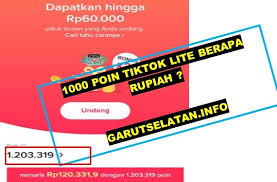 Kamu bilang aja hari ini lembur : 1000 Poin Tiktok Lite Berapa Rupiah Begini Cara Hitungnya