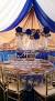 Royal Blue And Rose Gold Wedding Cake