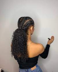Styles that combine braids and weave allow you to experience the best of both worlds and rock some really creative looks. Braids With Weave Hairstyles Security Check Required Two Braids With Weave Natural Hair Styles Cornrow Hairstyles Braids With Weave