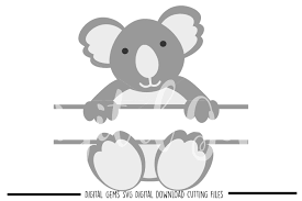 Download Koala Svg Dxf Eps Png Files By Digital Gems Thehungryjpeg Com
