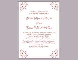Diy Wedding Invitation Template Editable Word File Instant Diy Wedding Invitations Templates Instant Download Wedding Invitations Wedding Invitation Templates