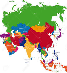 This map shows governmental boundaries, countries and their capitals in asia. Colorful Asia Map With Countries And Capital Cities Royalty Free Cliparts Vectors And Stock Illustration Image 21875735