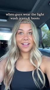 Light Wash Jeans with Cowboy Boots Men