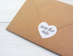 Save The Date Heart Stickers Labels Wedding Invitation Envelope Seals 1 5 Inch Heart Sticker Wedding Invitation Envelopes Wedding Labels Invitation Envelopes