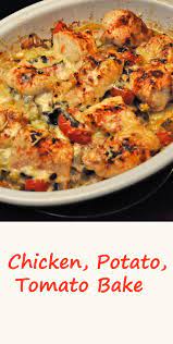 Chicken Potato Tomato Gratin Oven Woes Thyme For Cooking Recipe Chicken Recipes Cooking Cooking Recipes