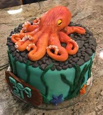 Octopus Cake Cakecentral Com This is a ink stippled octopus, depicting my initials, bsh in its.