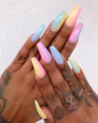 Hot nails pink nails hair and nails gorgeous nails pretty nails coffin nails acrylic nails metallic nails nail gel. Acrylic Ombre Nails Rainbow Novocom Top