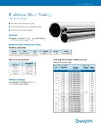 Stainless Steel Tubing Sizes