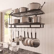 Full size of kitchens kitchen storage solutions kitchen corner storage solutions storage solutions for kitchen pantry. Amazon Com Kes 30 Inch Kitchen Pot Rack Mounted Hanging Rack For Kitchen Storage And Organization Matte Black 2 Tier Wall Shelf For Pots And Pans With 12 Hooks Kur215s75b Bk Home Improvement