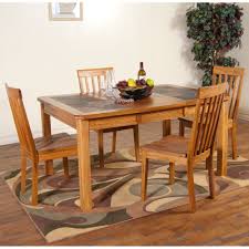Sedona Slate Top Dining Table Chairs In Rustic Oak By Sunny Designs Dining Table In Kitchen Dining Table Rustic Brown Dining Room Set