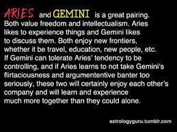 Perfect Pair Although It S True About Gemini Liking To Argue He Met His Match For Sure With This Aries Aries And Gemini Gemini Gemini Compatibility