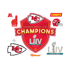 Kansas City Chiefs Super Bowl Liv Champions Logo Giant Officially Licensed Removable Wall Graphic Kansas City Chiefs Logo Wall Kansas City