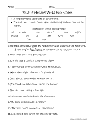 Helping Verbs Worksheets Finding Helping Verbs Worksheets Helping Verbs Worksheet Helping Verbs Verb Worksheets