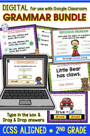 Google Classroom Grammar Ela 2nd Grade Bundle Google Classroom Google Classroom Activities Elementary Resources