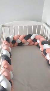 Braided Crib Bumper Etsy In 2021 Baby Crib Diy Crib Bumper Diy Baby Stuff