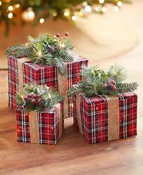 Sets Of 3 Lighted Gift Box Decor In 2020 Outdoor Christmas Decorations Christmas Decorations Holiday Gift Box