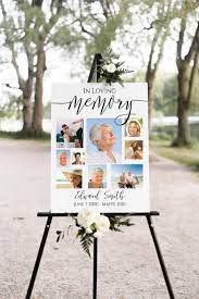 Memorial Sign Celebration Of Life Welcome Picture Funeral Etsy Celebration Of Life Memorial Signs Funeral Reception