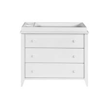 Iron wood 3 drawer nightstand with black iron trim. Babyletto Sprout 3 Drawer Dresser With Removable Changing Tray In White M10323w