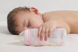 Baby Sleeping After Drinking Here Bottle Stock Photo By C Matthiaskrapp 14022026