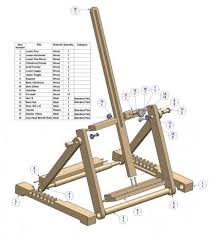 H Frame Folding Tabletop Easel Plan With Images Tabletop Easel Wood Easel Woodworking Projects