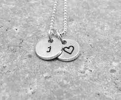 Tiny Letter J Necklace Sterling Silver Initial Necklace Heart Necklace Charm Sterling Silver Initial Necklace Silver Engraved Bracelet Silver Initial Charms