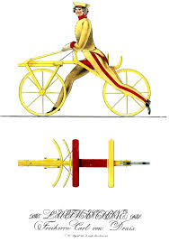 La Draisienne De Freiherrn Carl Von Drais 1817 Illustration De Wilhelm Siegrist Avec Images Faire Du Velo Draisienne Velos Anciens