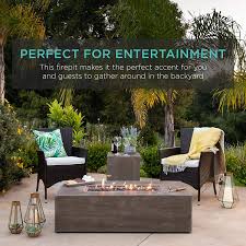 Check spelling or type a new query. Buy Best Choice Products 48x27 Inch 50 000 Btu Outdoor Patio Rustic Farmhouse Wood Finish Propane Fire Pit Table And Gas Tank Storage Side Table W Weather Resistant Pit Cover Glass Rocks Brown Online In
