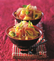 Salade Des Iles A L Ananas Mangue Et Jambon De Parme Recette Salade Recettes De Cuisine Salade