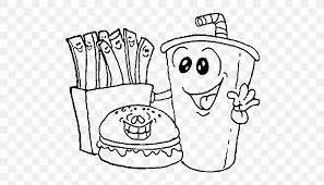 Hamburger and fries coloring page. Fast Food Hamburger Food Coloring Coloring Book Png 600x470px Watercolor Cartoon Flower Frame Heart Download Free