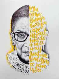 Ruth Bader Ginsburg Print Typography Portrait Ruth Bader Ginsburg Art Wallpaper Iphone