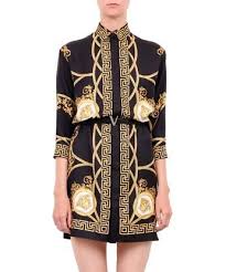 Versace Belted Shirt Dress In Nero Modesens Fashion Belted Shirt Dress Short Shirt Dress