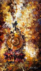 Train Of Hapiness Palette Knife Figure Modern Wall Art Deco Oil Painting On Canvas By Leonid Afremov Si Art Painting Oil Painting On Canvas Canvas Painting