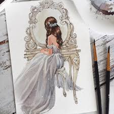 Irina Pirogova Irishkapirogovaa Foto I Video V Instagram Watercolor Dress Art Wedding Art Wedding Drawing