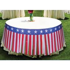 Patriotic 28 X 14 Table Skirt Walmart Com In 2020 4th Of July Decorations Party Decorations Patriotic Party