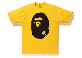 Black And Yellow Jordan Shirt Bape Bicolor Big Ape Head Tee Yellow Black Yellow Tee Shirts Bape Long Sleeve Tee Shirts